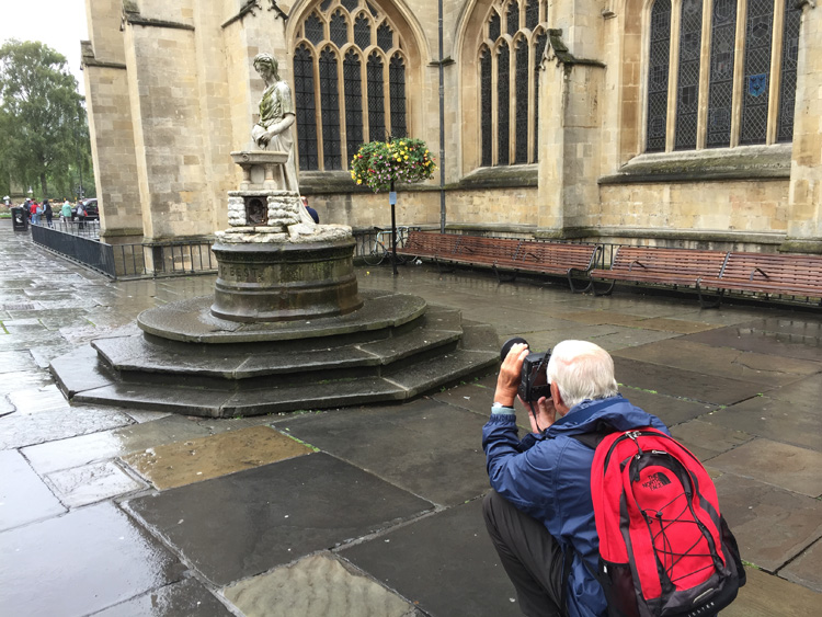 Volunteer photography training in Bath during the HLF-funded project development, 2015